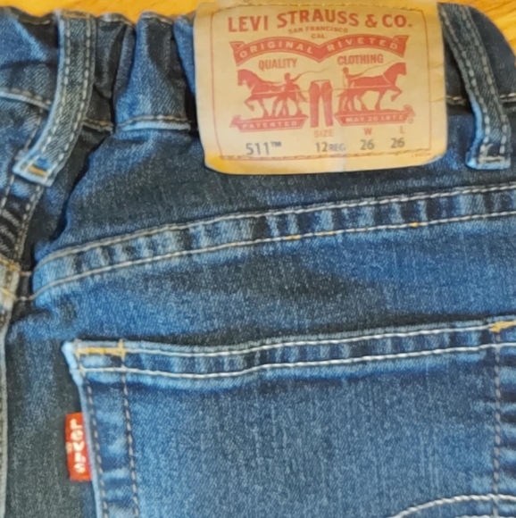 Levi 511 Slim Girls 12 REG Performance Dark Blue Jeans - Picture 4 of 8